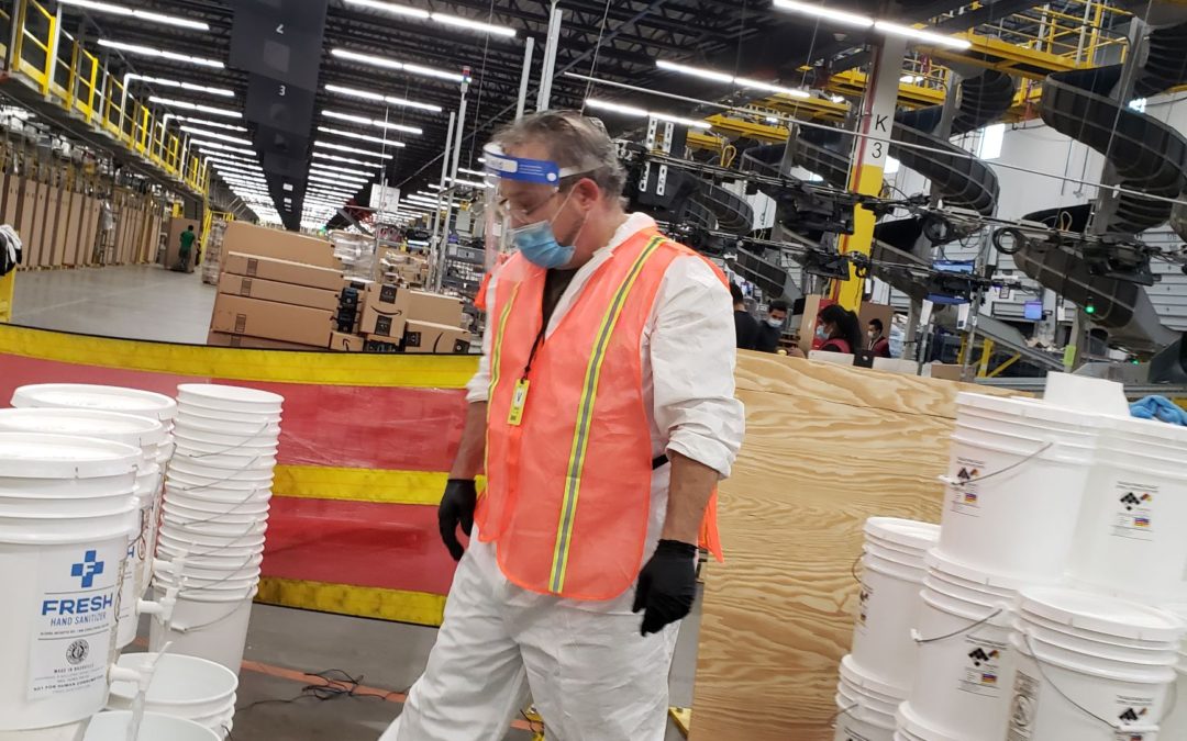 Sanitizer Pickup at Amazon Warehouse